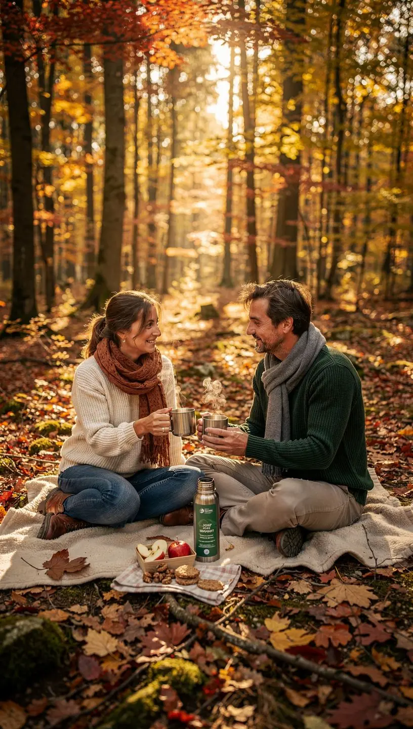 Nyugodt reggeli pillanat, ahol valaki teát készít egy fenntartható, környezetbarát módon.